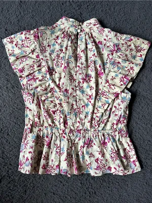 Derek Lam 10 Crosby "Brynn" floral wrap top, size 8 thumbnail 5