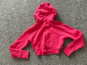 Lululemon Scuba Full-Zip Cropped Hoodie Lip Gloss Size 4 thumbnail 4