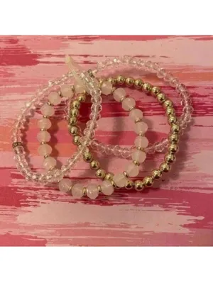 NWOT Set of 4 Beaded Stretch Bracelets thumbnail 2