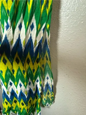 Free People Vintage Y2K Boho Ikat Strapless Maxi Dress size xs thumbnail 7
