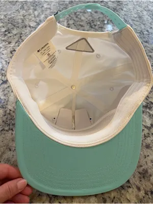 Columbia Cream and Aqua Fish Scale Patch Snapback Hat thumbnail 7