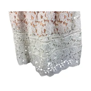 Just Me White Floral Lace Sweetheart Cocktail‎ Dress Nude Lining Small thumbnail 8