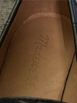 Madewell Bradley Size 7 Lugsole Loafer Croc Embossed Black Gold Horse bit thumbnail 9