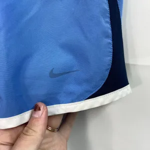 Nike women's‎ blue lined athletic active pull on drawstring sports shorts small thumbnail 3