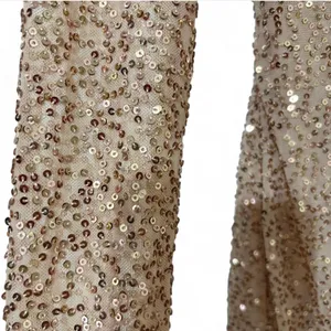 Aqua Gold Sequin Long Sleeve Dress Size S thumbnail 3