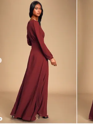 LULU's Elegant Prom Wedding Bridesmaid Elegant Sophisticated Romantic Maxi thumbnail 3