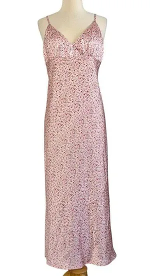 PRINCESS POLLY The Veronica Satin Floral Midi Dress Spaghetti Strap V Neck Sz 10 thumbnail 3
