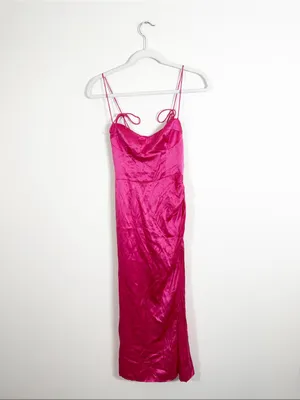 Reformation Marguerite Pink Flambé Dress thumbnail 4