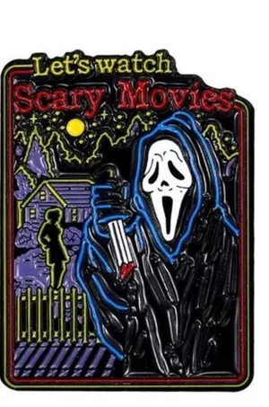 5/20$ Scream Ghost Face Ghostface Horror Kawaii Aesthetic Goth Enamel Pin thumbnail 1