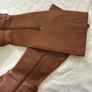 Linea Paolo Kamile Knee High Almond Toe Leather Tan Riding Boots(Size 9M) thumbnail 6