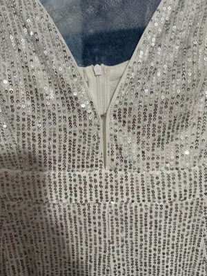 Double Crazy Women's Deep V-Neck Sleeveless Wide Leg Sequin Jumpsuit 1XL thumbnail 2