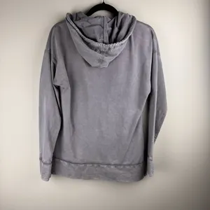 TOMS Women's Large ZIP-UP HOODIE Gray 100% Cotton Longer‎ Length thumbnail 11
