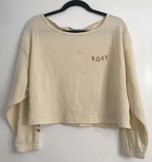 Roxy Women's Sandy Road Long Sleeve Top in Parchment size S NWT thumbnail 4