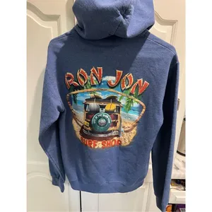 Vintage Ron Jon Surf Shop Small Hoodie Blue Life in the Slow Lane Beach thumbnail 6