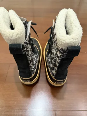 Sorel Women’s 1964 Pac Graph Black and Cream Lace-Up Insulated Winter Boots thumbnail 5