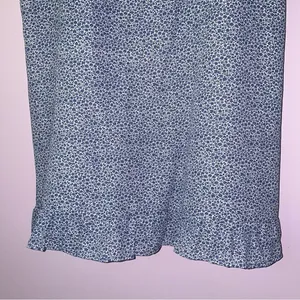 Abercrombie & Fitch Size XL Mini Dress Blue Ditsy Floral Ruffle Babydoll Boho thumbnail 4
