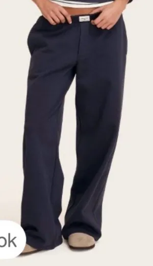 Parke x Target high rise wide leg cotton sweatpants in Navy Blue Size Small NWT thumbnail 1