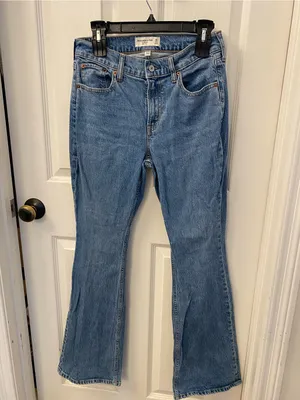Abercrombie & Fitch Light Blue Bootcut Jeans thumbnail 5