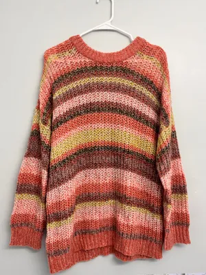 American Eagle knit striped sweater oversized  thumbnail 1