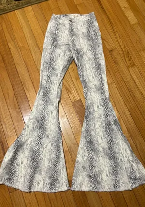 Altar'd State Snakeskin Flare Jeans thumbnail 1