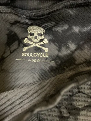SoulCycle By NLX Black Tie Dye Cropped Tank Top Yoga Pilates Athleisure S thumbnail 4