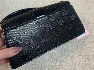 Glossy black Juicy Couture shoulder bag thumbnail 4