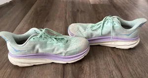 Hoka Clifton 9 running shoes women’s teal and purple 9.5 thumbnail 6