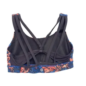 273 | Lululemon Free To Be Serene‎ Women 8 Strappy Back Sports Bra Blue Multi thumbnail 2