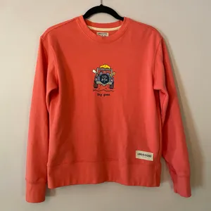 Life Is Good Pink Crewneck Sweatshirt Jeep Dog Beach Summer Women's size XS thumbnail 1