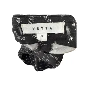 VETTA The Two Piece Apron Jumpsuit Size 18 Black Floral‎ Convertible Organic USA thumbnail 8