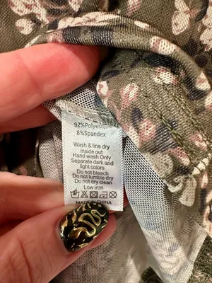 Mia Joy Olive Floral Sheer Mesh Mock Neck Top XL NWOT thumbnail 4