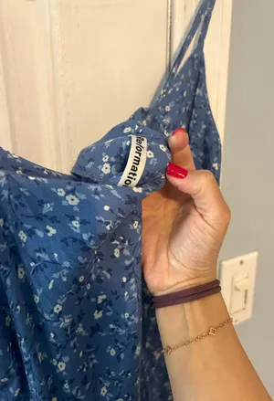 Reformation Blue Dress thumbnail 3