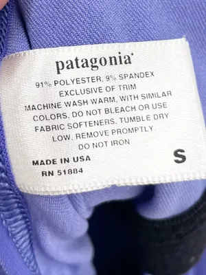 Vintage Y2K Patagonia Capilene Crop Tank Top Size Small Purple Tight Fit Cropped thumbnail 5