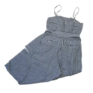 NWT J.Crew Tie-waist Linen Jumpsuit in Navy White Gingham Belted 1-Piece 4 thumbnail 11
