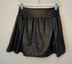 Aerie Leather Skirt Black thumbnail 1