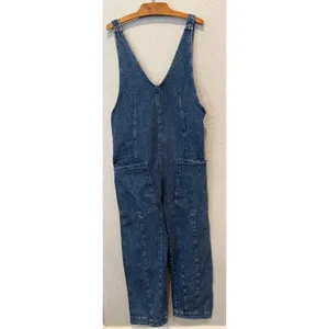 Free People High Roller Denim Jumpsuit Size XS thumbnail 10