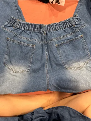 SHEIN | High-Waist Blue Denim Sailor Jeans | Size 0XL (12) PETITE thumbnail 5