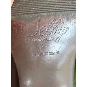 Selby ComfortFlex Brown Leather Riding Boots Low Heel Women’s 7M Brazil thumbnail 8