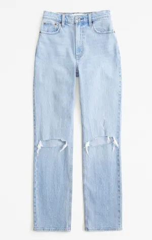 Abercrombie and Fitch Ultra High Rise 90s Straight Jean Size 10 thumbnail 1