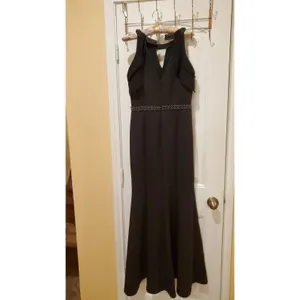 Sexy SLNY Black Mermaid Evening Dresses Cold Shoulder Sz 8 Prom Party Dresses thumbnail 3