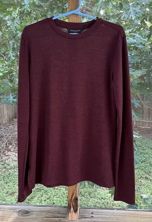 Banana Republic Factory Women's Luxespin Classic T-Shirt Bordeaux Kiss Size XS thumbnail 1
