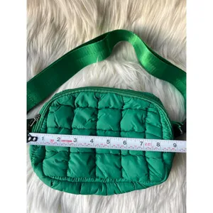 Stylish Green Quilted Belt Bag/Waist Bag thumbnail 3