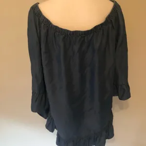 Blue denim off the shoulder top Size XL thumbnail 3