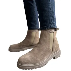 Steve Madden Marceline Taupe Suede Lug Sole Chelsea Ankle Boots Womens 10 thumbnail 8