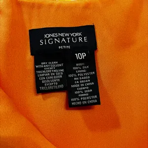 Jones New York Flowy Orange Silk Floral Ruffle Tiered Mini Skirt Size 10 Petite thumbnail 2