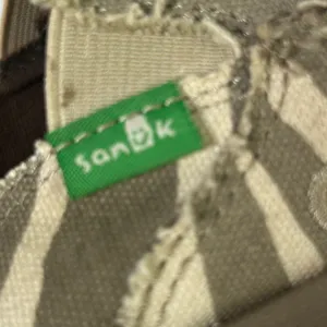 Sanuk Sidewalk‎ Surfer Zebra Print Canvas Slip On Loafers Olive Tan Womens 8 thumbnail 7