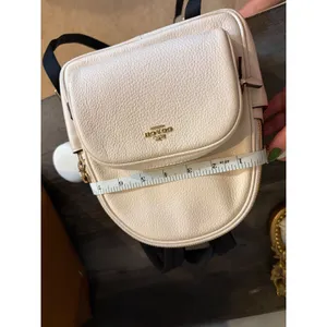 Coach Court Mini Backpack White Pebbled Leather Gold Hardware C8603 thumbnail 9