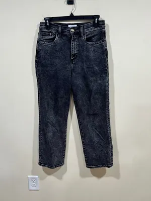 Pistola high-rise black acid wash mom jeans faded, vintage-style size 27 EUC thumbnail 2