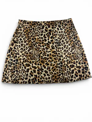 Nasty Gal Leopard Print Mini‎ Skirt Size 6 Y2K Cheetah A-Line Mini thumbnail 3
