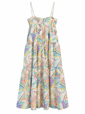 C/MEO Collective Set Up Dress Womens 6 Multi Burnout Leaf Tiered Excellent thumbnail 4